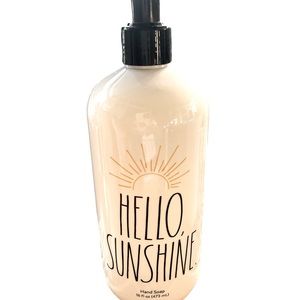Rae Dunn’s “Hello, Sunshine” Hand Soap with Dispenser;Ivory with Black P…